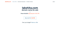 Desktop Screenshot of lakshita.com
