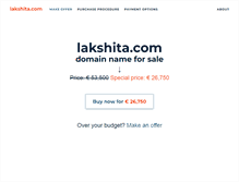 Tablet Screenshot of lakshita.com